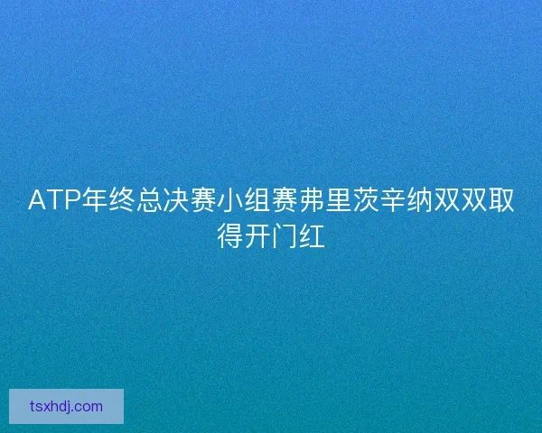 ATP年终总决赛小组赛弗里茨辛纳双双取得开门红